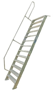 Алюминиевый трап Krause стационарный, 800мм 6 ступеней 45° 822550 - фото 10760