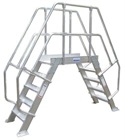 Алюминиевый переход с платформой Krause 800мм 5 ступеней 60° 827043 - фото 11541