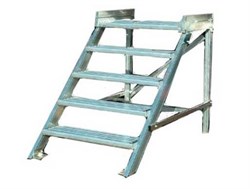 Алюминиевый трап с подмостком Krause передвижной, 800мм 5 ступеней 45° 810403 - фото 11588