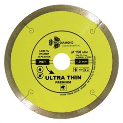 Сплошной алмазный отрезной диск Ультратонкий 150x22,23 мм Trio-Diamond UTW503 - фото 141395