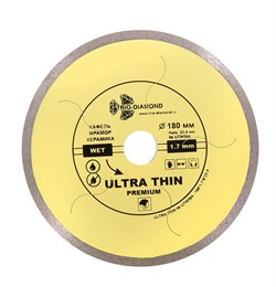 Сплошной алмазный отрезной диск Ультратонкий 180x25,4 мм Trio-Diamond UTW504 - фото 141396