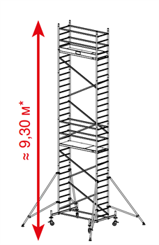 Алюминиевая вышка-тура Krause ProTec 9,3м 910172 - фото 157144