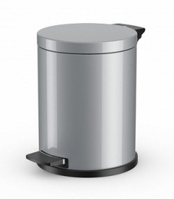 Мусорный контейнер Hailo Solid M, 12л., сталь, серебро, с оцинк.ведром, арт. 0514-039, шт - фото 158741