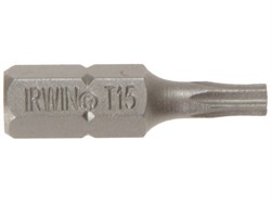 Бита-звездочка Irwin 1/4” T15х25, 2шт 10504837 - фото 172181