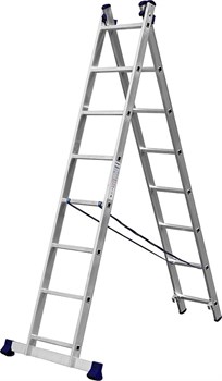 Универсальная двухсекционная лестница Сибин 2x8 38823-08 - фото 261645