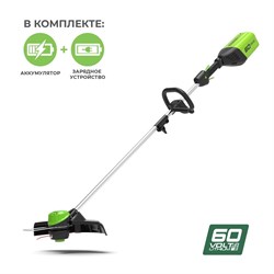 Аккумуляторный триммер Greenworks GD60LTK4 2103207UB - фото 268694