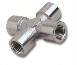 Переходник крестовина GAV 1254/2 250/2 FFFF 1/4" (блистер) 38907 - фото 283318