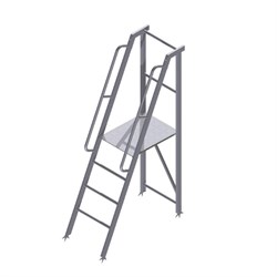 Лестница-платформа фиксированной высоты с шипами ALUR ЛПФВА-1,5 - фото 297703