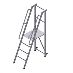 Передвижная лестница-платформа фиксированной высоты ALUR ЛПФВА-1,25П - фото 297710