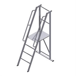 Лестница-платформа фиксированной высоты с траверсой ALUR ЛПФВА-1,5Т - фото 297715