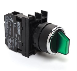 Переключатель EMAS 0-1 с фиксацией зеленый, 1НО B100SL20Y - фото 322944