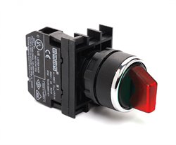 Переключатель EMAS 0-1 без фиксации красный, 1НО B100SL21K - фото 322946
