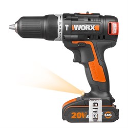 Аккумуляторная ударная дрель-шуруповерт WORX WX367.1 с набором оснастки 158 шт - фото 331038