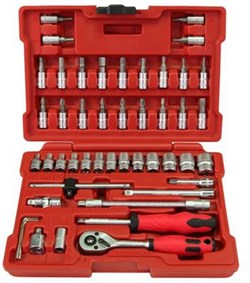 Набор головок, шестигранников и бит PERFECT TOOLS 1/4"DR 48 предметов PT-S248A-BS1 - фото 348416
