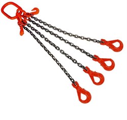 Строп цепной TOR 4СЦ г/п 11,2 т 13,5 м с укорачивающими и самозакрывающимися крюками, шт - фото 358440