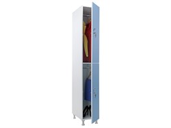 Шкаф для раздевалок ПРАКТИК WL 12-30 голубой/белый S35599625338 - фото 380234