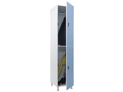 Шкаф для раздевалок ПРАКТИК WL 12-40 EL голубой/белый S35599625438 - фото 380239
