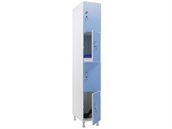 Шкаф для раздевалок ПРАКТИК WL 14-30 голубой/белый S35599645338 - фото 380254