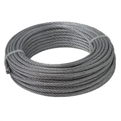 Канат стальной TOR EN 12385 10,0 мм 1960 N/mm2, sZ B 19x7 sZ оцинкованный, м - фото 398982