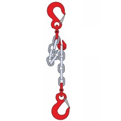 Строп цепной TOR 1СЦ г/п 2,5 т 6,0 м с укорачивающим крюком (крюки с двух сторон)
