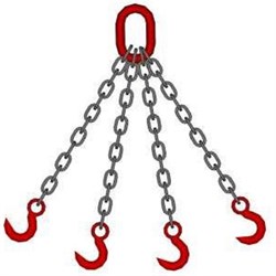 Строп цепной TOR 4СЦ г/п 4,25 т 1,5 м крюки с широким зевом 3,15 т