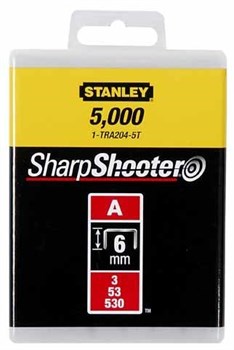 Скоба для степлера 10 мм тип А 5/53/530 1000шт Stanley 1-TRA206T