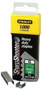 Скоба для степлера 6 мм тип G 4/11/140 1000шт Stanley 1-TRA704T
