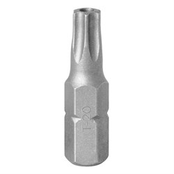 Вставка (бита) торцевая 1/4", Torx, T20, 25, с отверстием KING TONY 102520U Tony - фото 676130