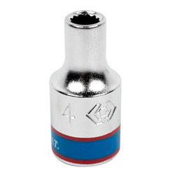Головка торцевая стандартная двенадцатигранная 1/4", 4 мм KING TONY 233004M TONY - фото 678295