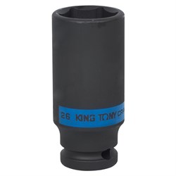 Головка торцевая ударная глубокая шестигранная 1/2", 26 мм KING TONY 443526M TONY - фото 680045