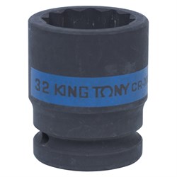 Головка торцевая ударная двенадцатигранная 3/4", 32 мм KING TONY 653032M TONY - фото 680754
