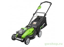 Газонокосилка аккумуляторная G-MAX 40V GREENWORKS G40LM45 Greenworks 2500107 - фото 684812