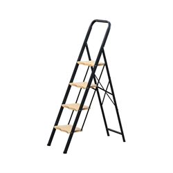 Односторонняя стальная стремянка Алюмет  MK804P 4 ступени с широкими пластиковыми ступенями - фото 689533