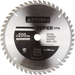 Диск пильный Stayer MASTER-OPTI-Line" 200мм 36T 3681-200-32-36 - фото 83671