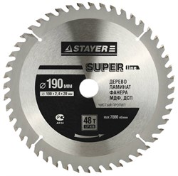 Диск пильный Stayer "MASTER-SUPER-Line" 190мм 48T 3682-190-20-48 - фото 83683