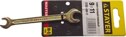 Гаечный ключ Stayer "Master" рожковый, 9х11мм 27038-09-11 - фото 86862