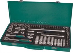 Набор торцевых головок Jonnesway 1/4" и 3/8"DR, 4-24 мм, 57 предметов S04H3157S
