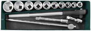 Набор торцевых головок Jonnesway 3/4"DR, 22-50 мм, 15 предметов S04H6115SA