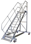 Алюминиевый трап с платформой Krause передвижной, 1000мм 14 ступеней 60° 829139