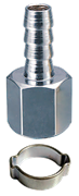 Переходник Fubag 1/4"F на елочку 10мм с обжимным кольцом 10x15мм