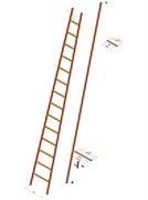 Диэлектрическая приставная лестница ЗЭП 8 ступеней ЛСПСО-2,9-55