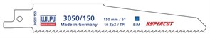Полотно для сабельной пилы Wilpu 3050/300 bi по металлу 1553000003