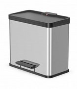 Мусорный контейнер Hailo ?ko trio Plus L  3*9л., нерж.сталь, хром, арт. 0633-200, шт