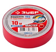 Красная изолента Зубр Мастер ПВХ 15мм х 10м 1233-3_z01