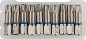 Торсионные биты-звездочки Зубр Эксперт C1/4, T30x25мм, 10шт 26015-30-25-10