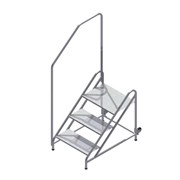 Монтажная подставка ALUR Тип 2 с колесом и поручнем МП2-0,8ПК