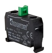 Блок-контакт EMAS (1НО) для постов с кнопками серии В C3BK