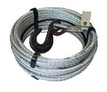Стальной канат TOR 16,5 мм 250 м с опрессовкой и крюком Кч -3.0 т 320А, шт 1000434