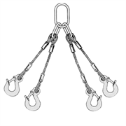 Строп канатный TOR 4СК г/п 2,5 т 1,0 м (опрессовка) крюки SALK