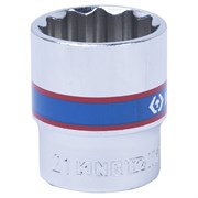 Головка торцевая стандартная двенадцатигранная 3/8", 21 мм KING TONY 333021M TONY